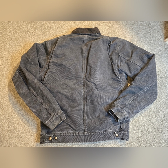 Carhartt Vintage 90's Chore Barn Jacket Fleece Lined Faded Black Grey Outdoors - Picture 8 of 13